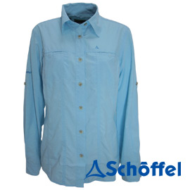 德國原裝【Schoffel】女細緻纖維排汗抗UV長袖襯衫