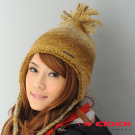 法國原裝【EiDER】女款 冬季保暖透氣針織長耳帽
