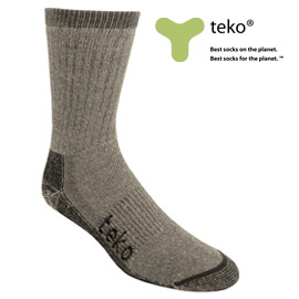 美國原裝【TEKO】 男排汗美麗諾羊毛舒適吸震墊中統襪